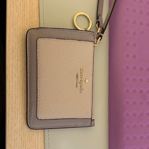 kate spade Handbags - kate spade beige and taupe leather wristlet card case